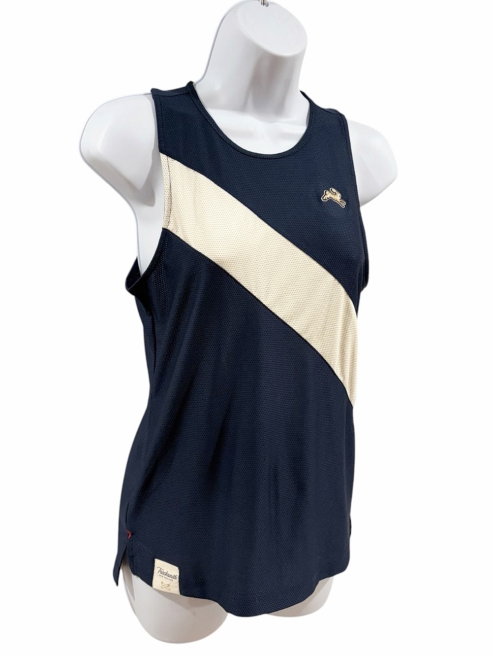 Tracksmith Van Cortlandt Singlet Navy Ivory size Small
